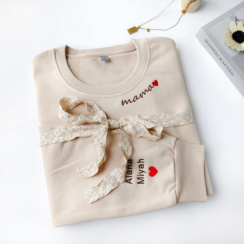Mama Embroidered Sweatshirt, Custom Mama Shirt With Kids Names, Gift for Wife, Pregnancy Reveal, Gift for New Mom,Grandmother Gift.jpg