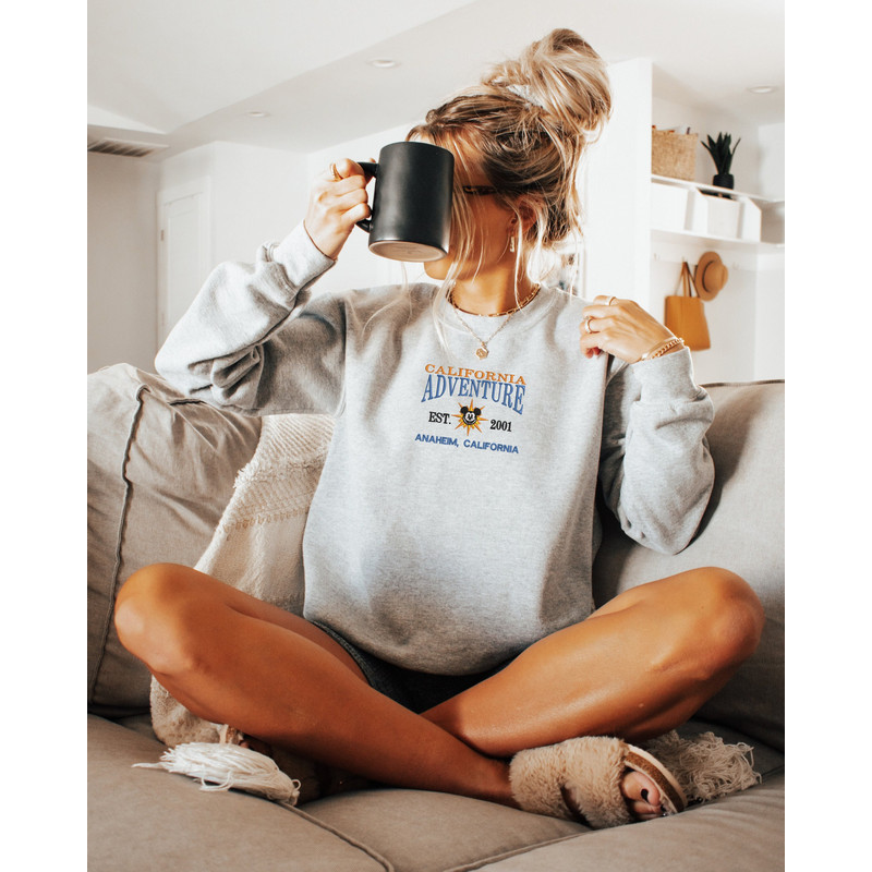 Embroidered California Adventure Sweatshirt  Trendy Crewneck  Embroidered Sweatshirt.jpg