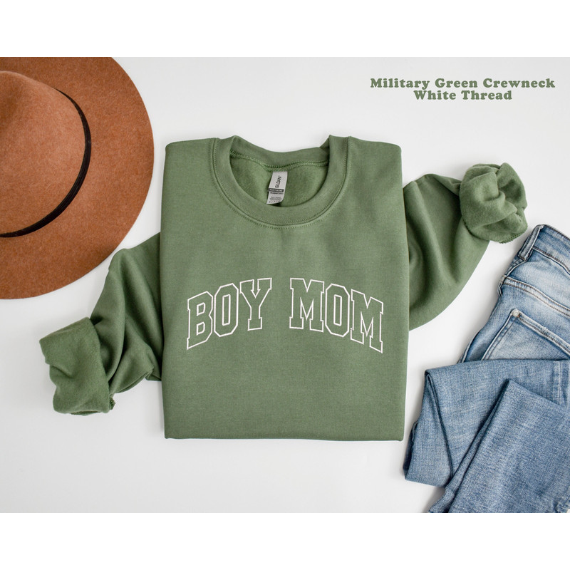 Embroidered Boy Mom Sweatshirt  Trendy Motherhood Crewneck  Embroidered Varsity Letter Sweatshirt  Gift For Mom.jpg