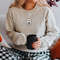 Embroidered Ghost Coffee Halloween Sweatshirt  Little Ghost Coffee Crewneck  Embroidered Sweatshirt  Oversized Fall Sweatshirt.jpg