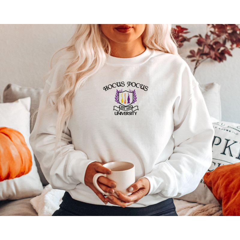 Embroidered Hocus Pocus University Sweatshirt  Trendy Spooky Halloween Crewneck  Embroidered Sweatshirt  Oversized Fall Sweatshirt.jpg