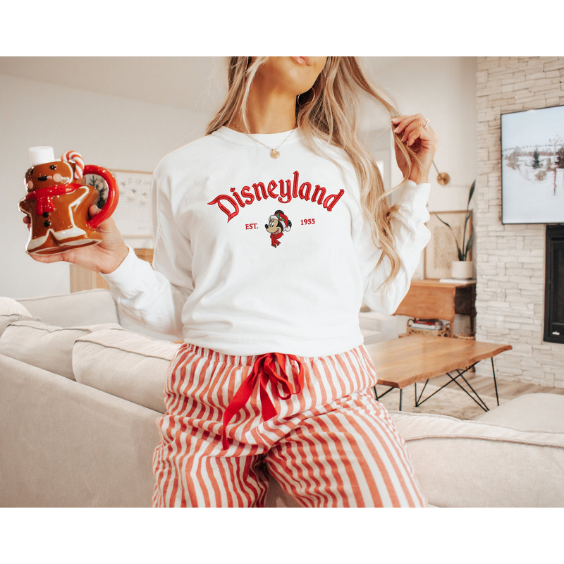 Embroidered Magical Land Minnie Christmas Sweatshirt  Trendy Holiday Crewneck  Embroidered Sweatshirt.jpg