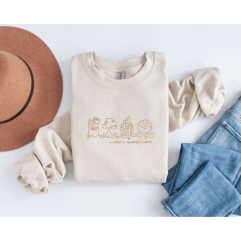 Embroidered World Parks Sweatshirt  What A Wonderful World Crewneck  Embroidered Sweatshirt.jpg