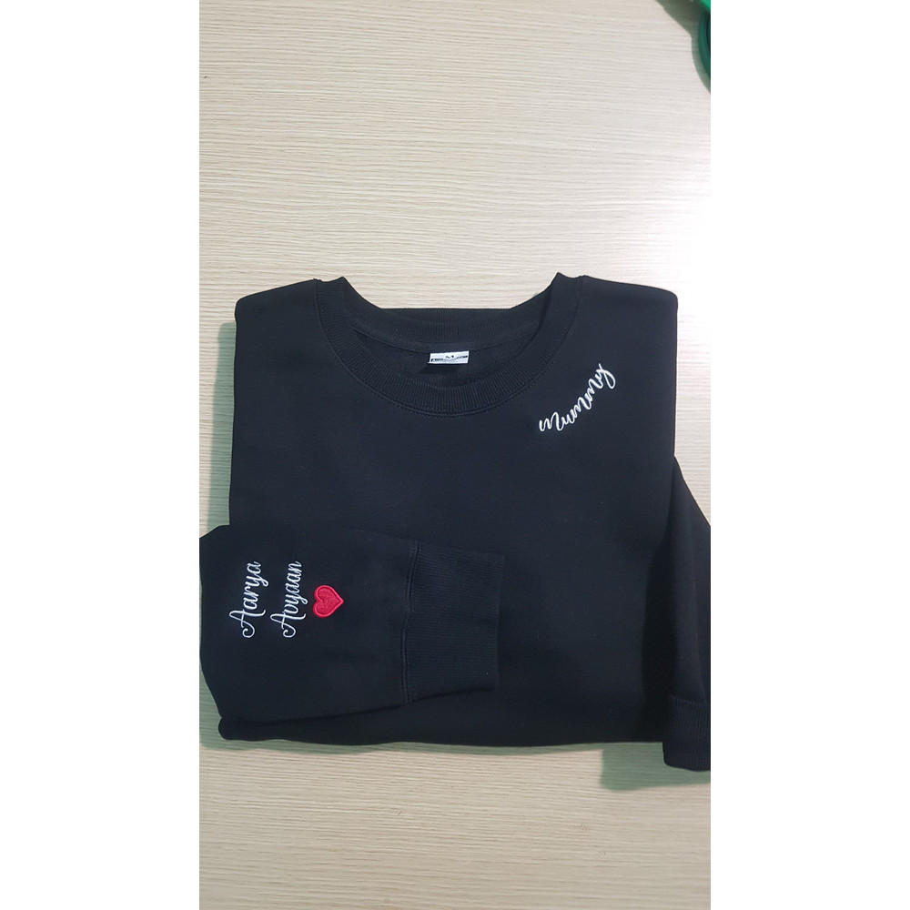 Custom Embroidered Mama Crewneck with Kids Names Sweatshirt Pregnancy Reveal Gift for New mom Custom Shirt Mothers Day.jpg