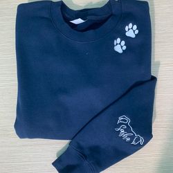 embroidered custom dog, cat ear with name, custom dogcat dog paws, pet paws, pet gift, i wear my heart on my sleeve with