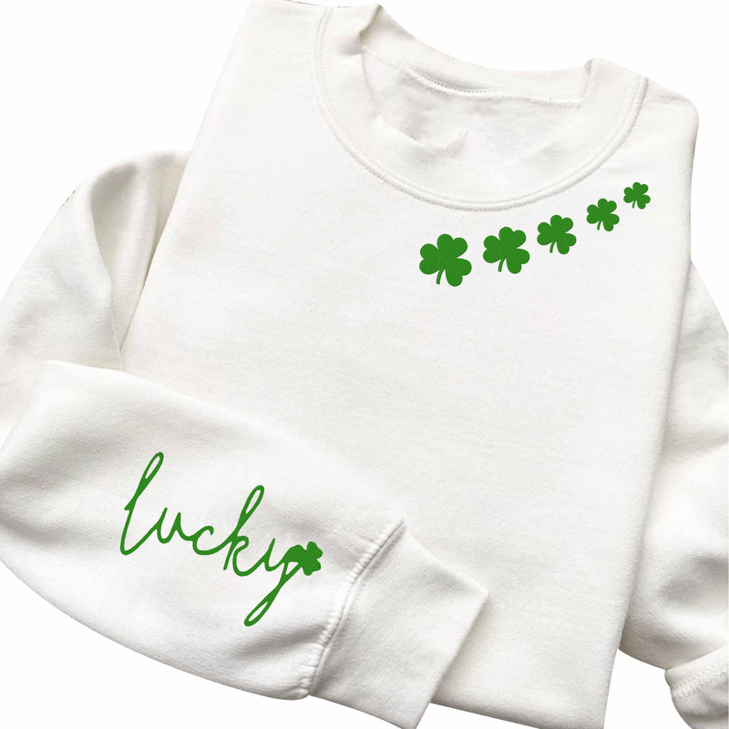 Embroidered Lucky, PADDY'S Irish Pub St. Patrick's Day T-shirt Funny, Embroidered Sweatshirt, Custom Text Crew sweatshirt, Custom Sweatshirt.jpg