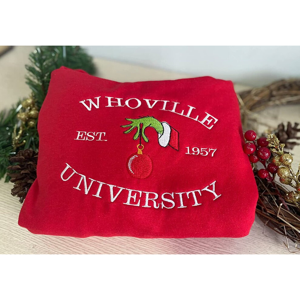 Embroidered Whoville University shirt, Sweatshirt - Christmas shirt, Cute Christmas Shirt.jpg