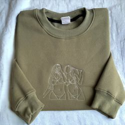 custom embroidered spicy from your photo sweatshirt crewneck embroidered custom portrait from photo sweatshirt hoodie va