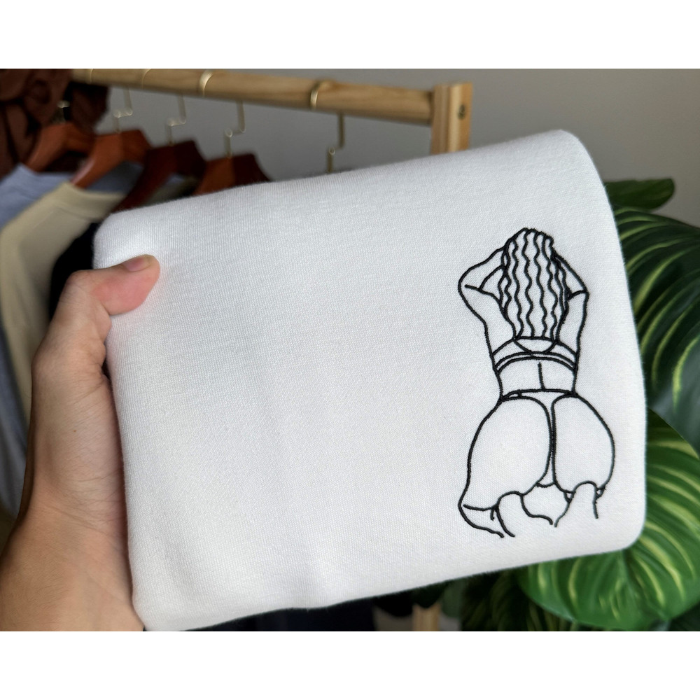 Custom Embroidered Spicy From Your Photo Sweatshirt Embroidered Personalized Spicy Portrait Sweatshirt Crewneck Valentine Gift for Him Her.jpg