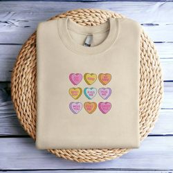embroidered be mine sweatshirt embroidered conversation hearts shirt xoxo sweatshirt valentine day shirt couple shirt gi