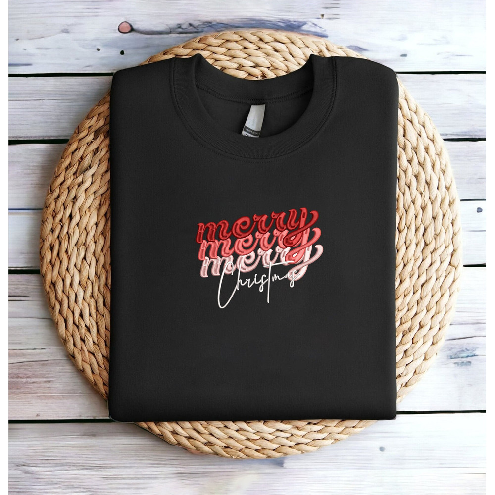 Embroidered Christmas Sweatshirt Merry Christmas Sweatshirt Women Christmas Sweatshirt Christmas Crewneck Sweater Ugly Xmas Sweater Shirt 1.jpg