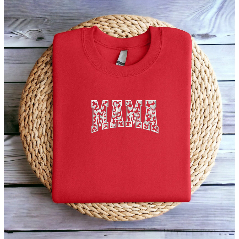 Embroidered Mama Sweatshirt Mothers Day Gift Birthday Gift for Mom Sweater Mama Heart Valentine Sweatshirt New Mom Gift Cool Mom Sweater.jpg