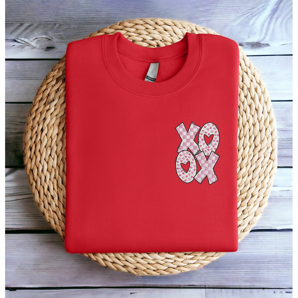 Embroidered Valentines Day Sweatshirt XOXO Valentine Shirt Valentines Crewneck Heart Sweater Love Shirt Unique Holiday Gift for Her XOXO.jpg