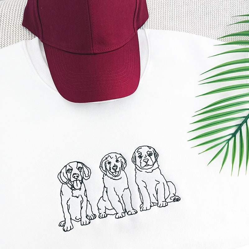 Dog Portrait Sweatshirt Custom,Gift for Dog Lovers,Personalized Pet Face and Pet name Sweatshirt,Pet Face SweatshirtHoodie Embroidered.jpg
