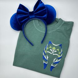 ahsoka tano embroidered t-shirt disney embroidered shirt star wars embroidered shirt