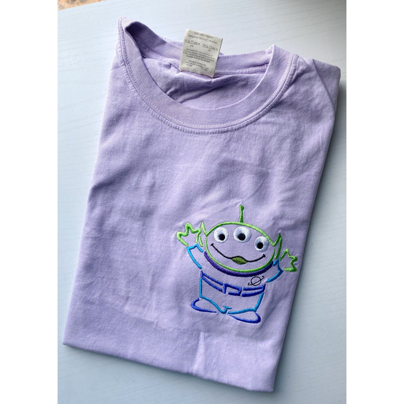Alien Embroidered T-Shirt Disney Toy Story Embroidered Shirt Long Sleeve.jpg