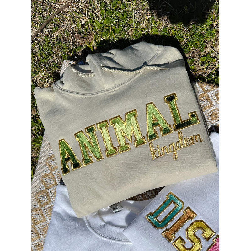 Animal Kingdom Metallic Patch Embroidered Sweatshirt Embroidered Sweatshirt Disney Embroidered Crewneck.jpg