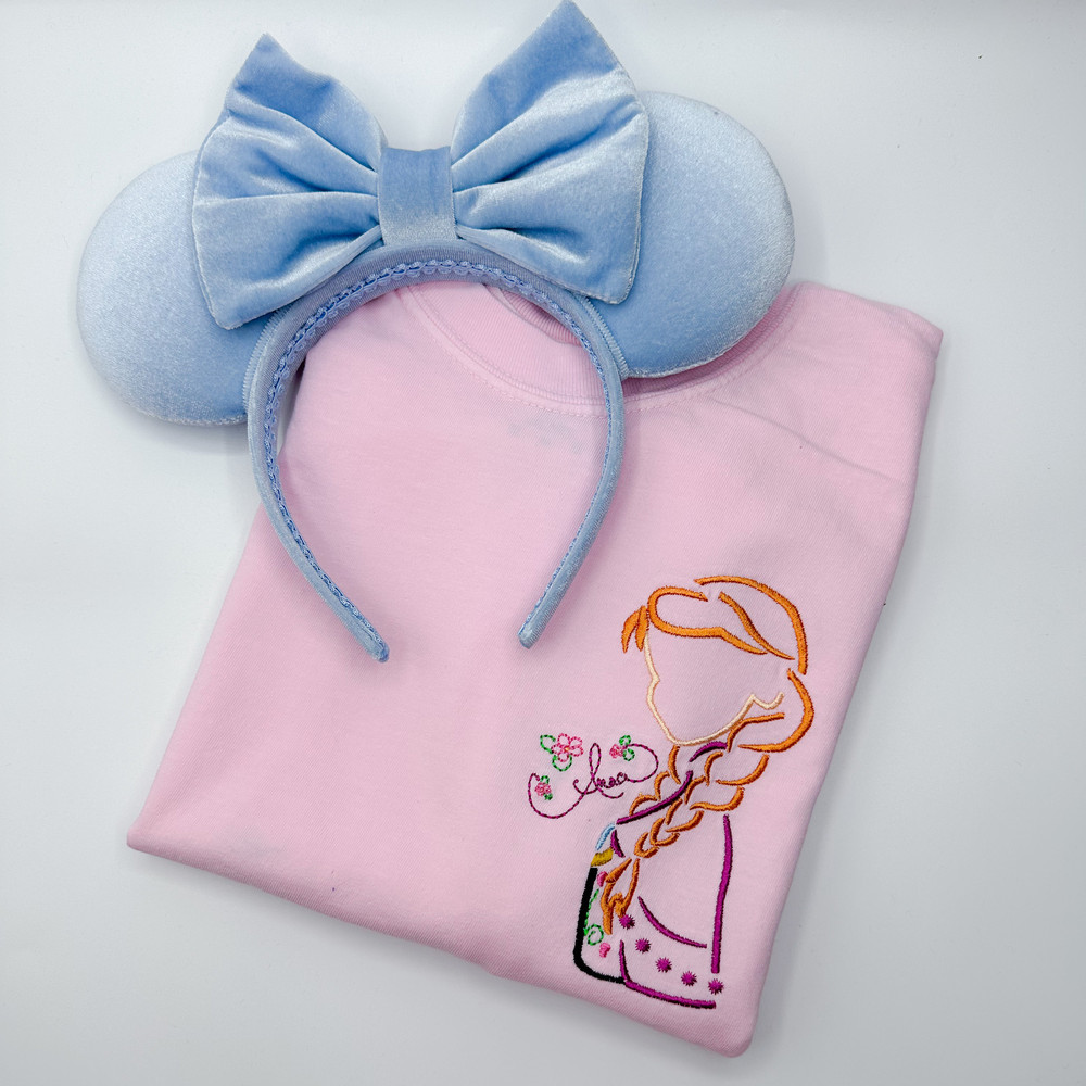 Anna Signature Embroidered T-shirt Disney Frozen Embroidered T-shirt Disney World Disneyland Embroidered T-shirt.jpg