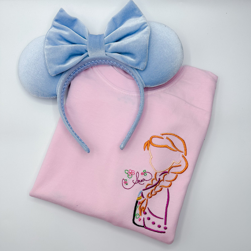 Anna Signature Embroidered T-shirt Disney Frozen Embroidered T-shirt Disney World Disneyland Embroidered T-shirt.jpg