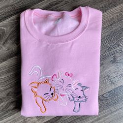 aristocats embroidered sweatshirt disney cats embroidered crewneck disney world crewneck disneyland crewneck sweatsh