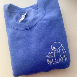 balalalala  big hero 6 embroidered sweatshirt  baymax embroidered sweatshirt  disney crewneck