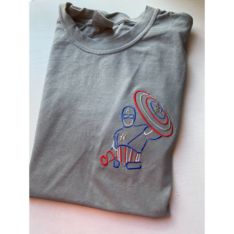 Captain America Embroidered Shirt Disney Embroidered Shirt.jpg