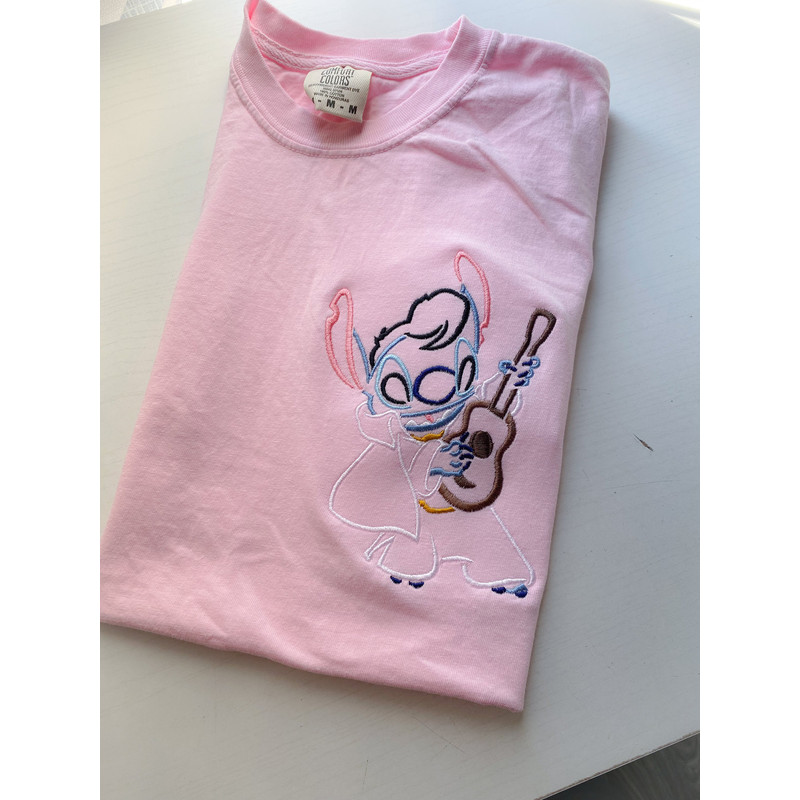 Elvis Stitch Disney Embroidered T-Shirt Disney World Embroidered Shirt Disneyland Embroidered Shirt.jpg