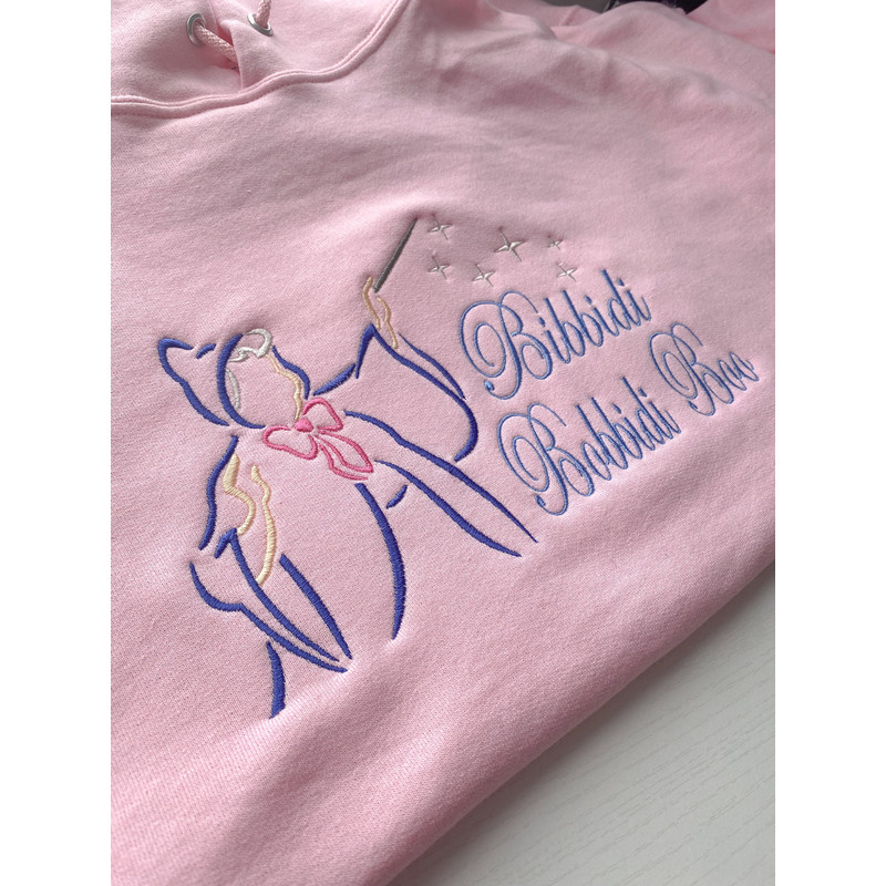 Embroidered Sweatshirt Fairy Godmother Bibbidi Bobbidi Boo Disney World Sweatshirt Disneyland Sweatshirt Disney Cinderella.jpg