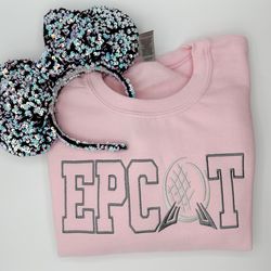 epcot embroidered sweatshirt disney world epcot embroidered crewneck hoodie disney world