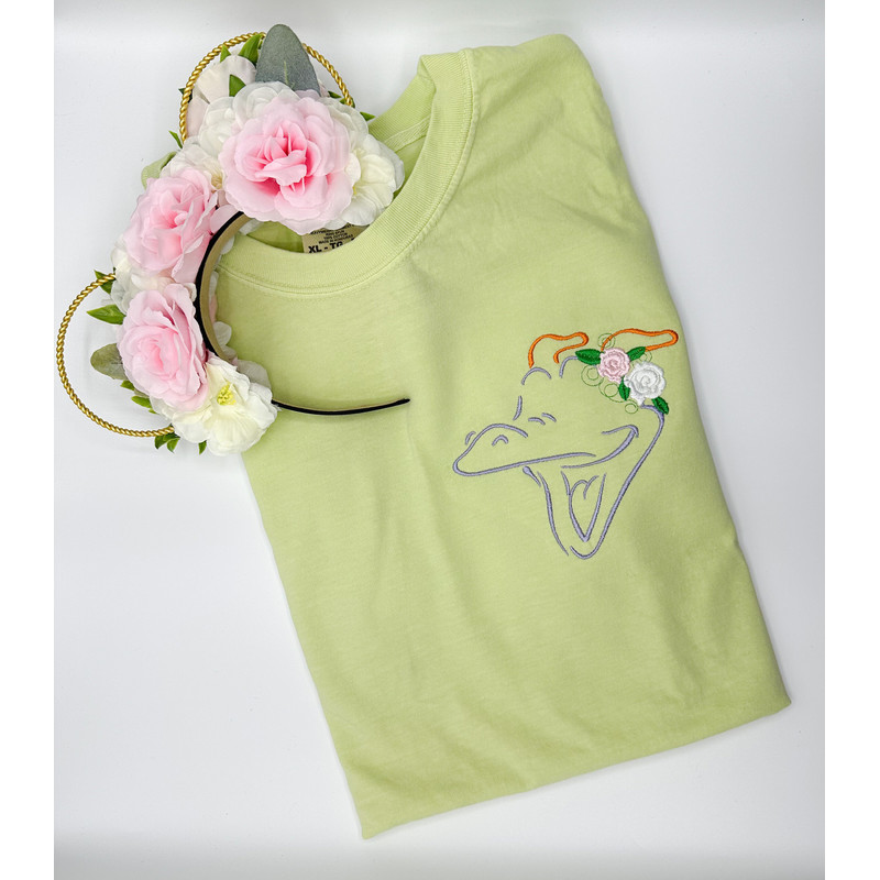 Floral Figment Embroidered T-shirt Disney Epcot Embroidered T-shirt Sweatshirt.jpg