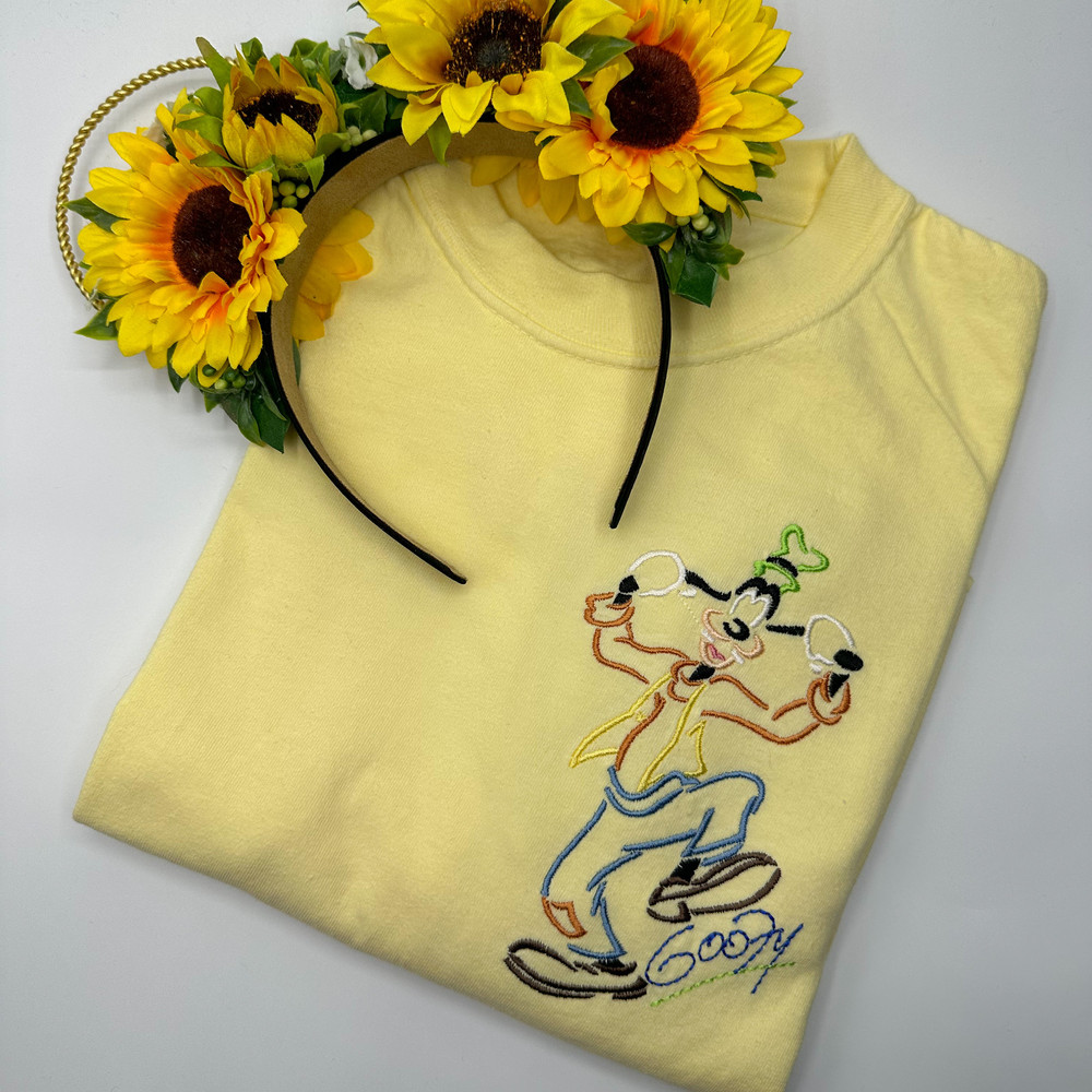 Goofy Autograph Embroidered Shirt Disney Embroidered Shirt Disney Embroidered Sweatshirt.jpg
