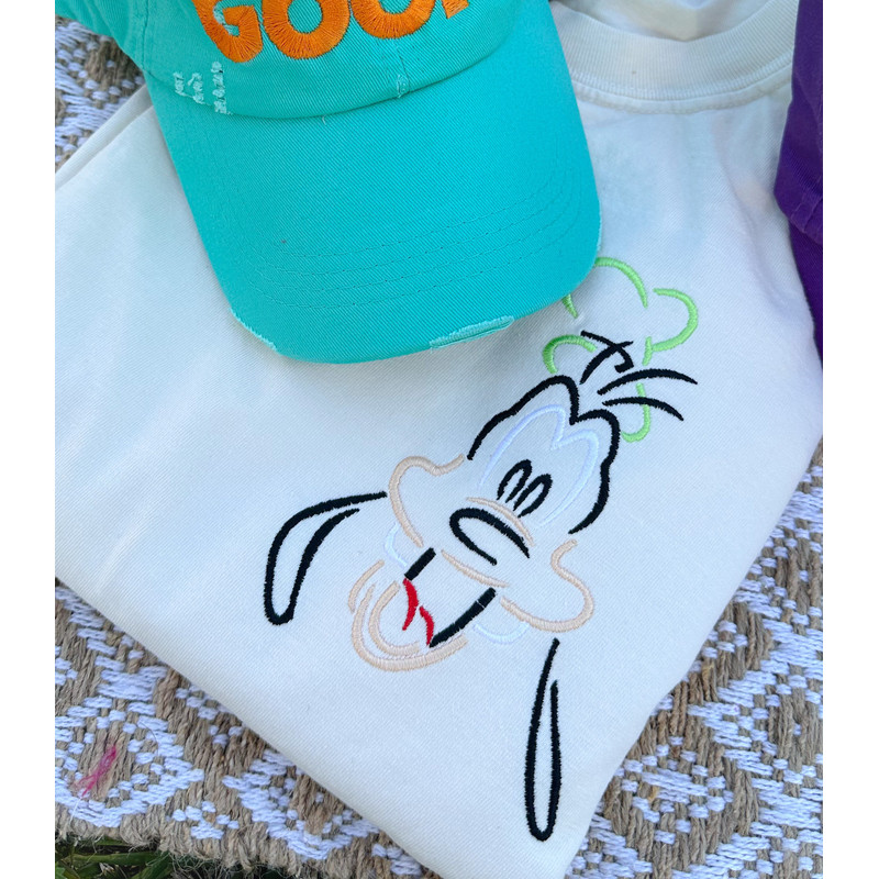 Goofy Embroidered Sweatshirt Hoodie Tshirt Disney World Disneyland Embroidered.jpg