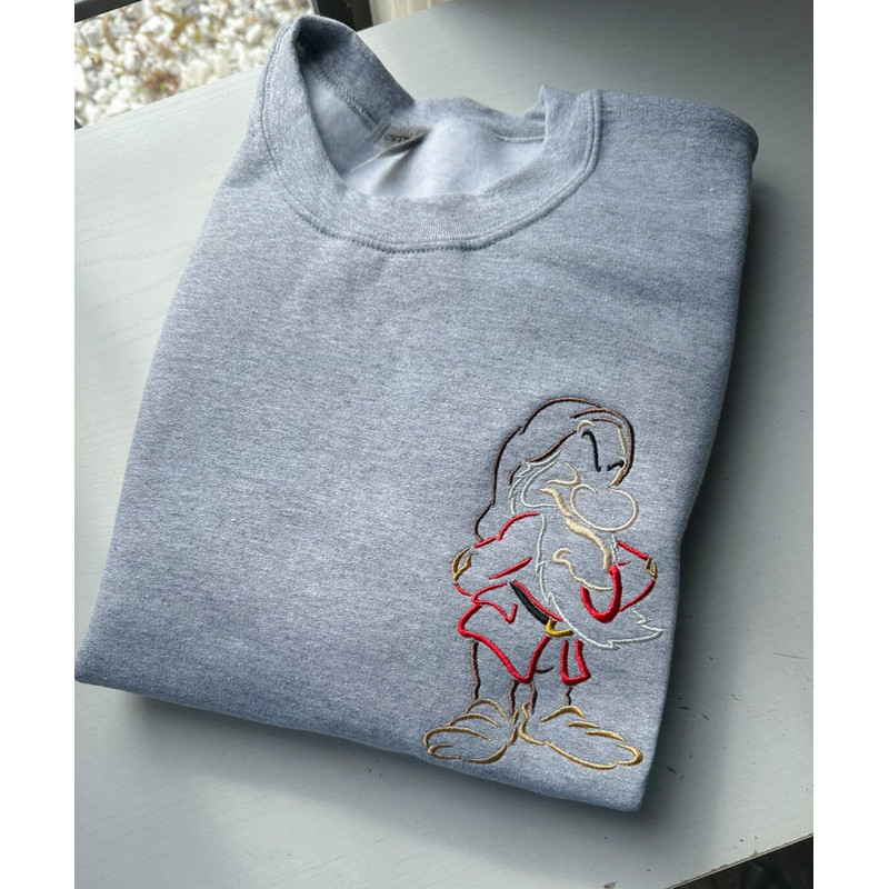 Grumpy Embroidered T-shirt Disney Snow White Embroidered T-shirt Disney World Disneyland Embroidered T-shirt.jpg