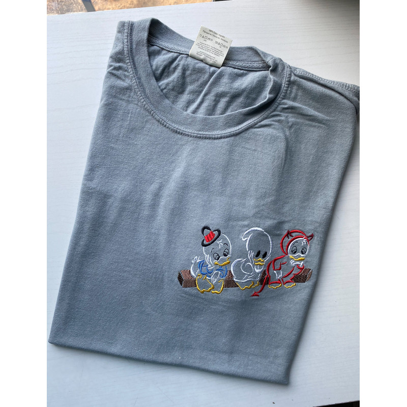 Huey Dewey & Louie Halloween Embroidered Shirt Disney Embroidered Shirt Tank Top Long Sleeve.jpg