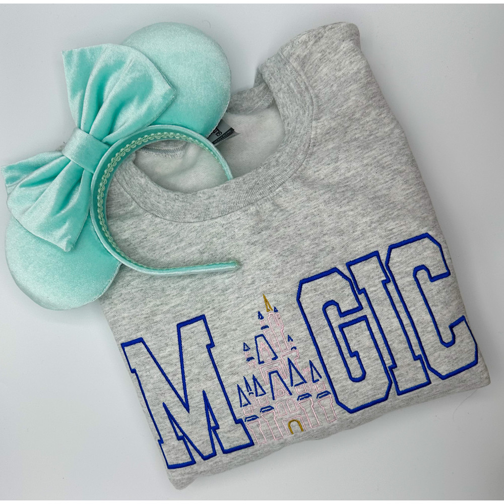 Magic Embroidered Sweatshirt Disney Magic Kingdom Embroidered Crewneck Hoodie Disney World Disneyland 1.jpg