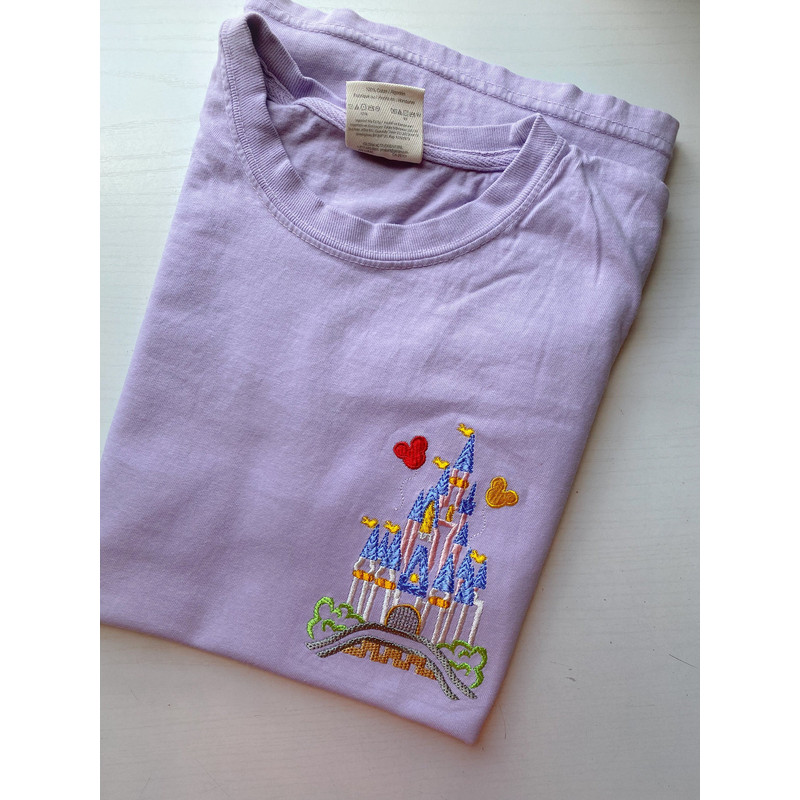 Magic Kingdom Castle Embroidered T-shirt Disney Embroidered T-Shirt 1.jpg