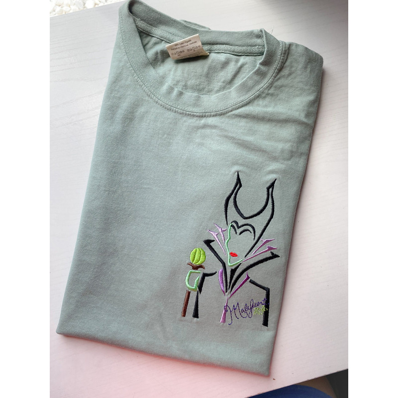 Maleficent Embroidered Shirt Disney Villain Embroidered Shirt Disney Halloween Shirt.jpg