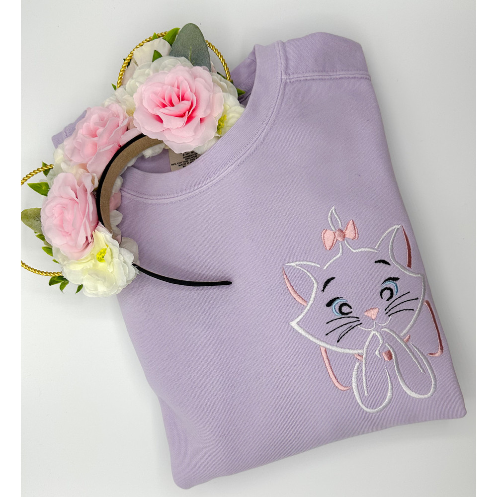 Marie Embroidered Sweatshirt Disney Crewneck Disney Aristocats Embroidered Crewneck.jpg
