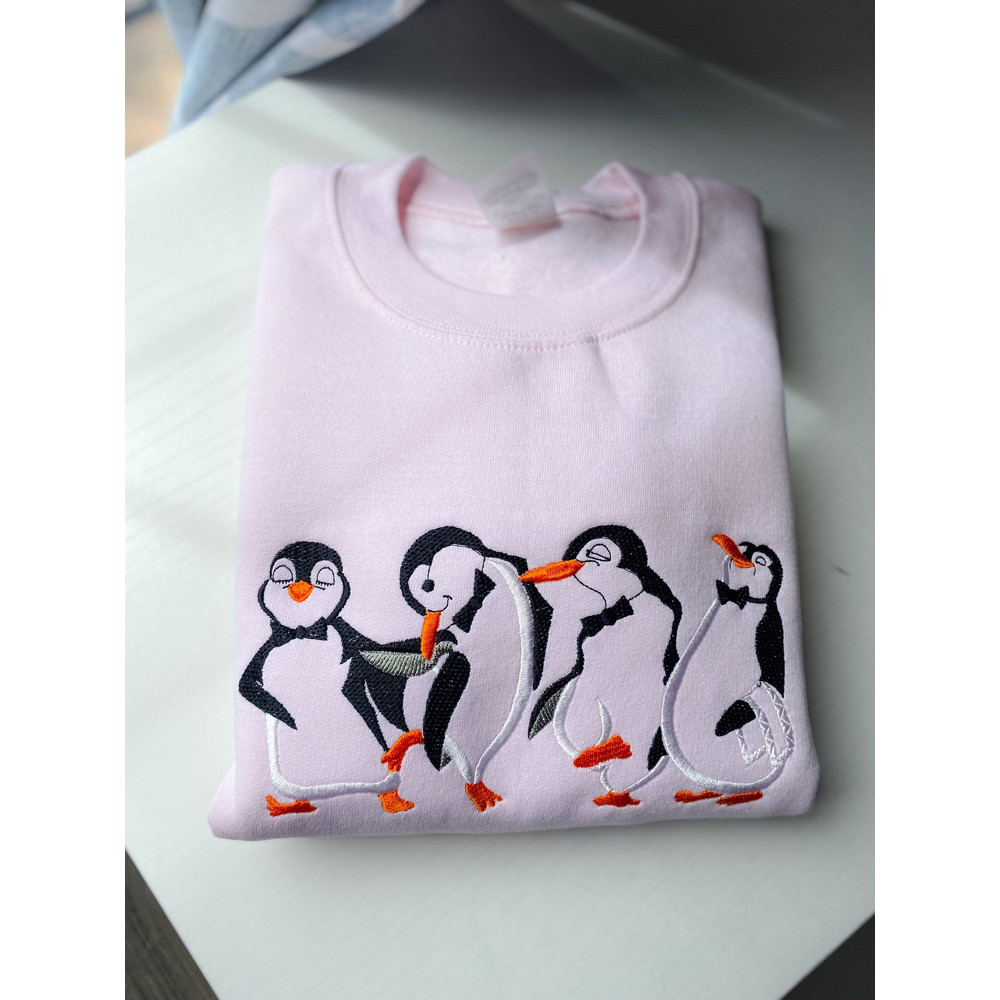Mary Poppins Penguins Embroidered Sweatshirt Disney Embroidered Sweatshirt Disney World Disneyland Embroidered Crewneck.jpg