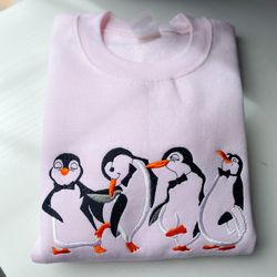 mary poppins penguins embroidered sweatshirt disney embroidered sweatshirt disney world disneyland embroidered crewn