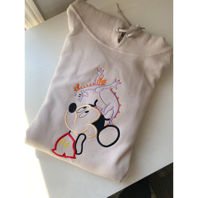 Mickey and Figment Embroidered Sweatshirt - Disney World - Disneyland Embrodiered Crewneck- Hoodie.jpg