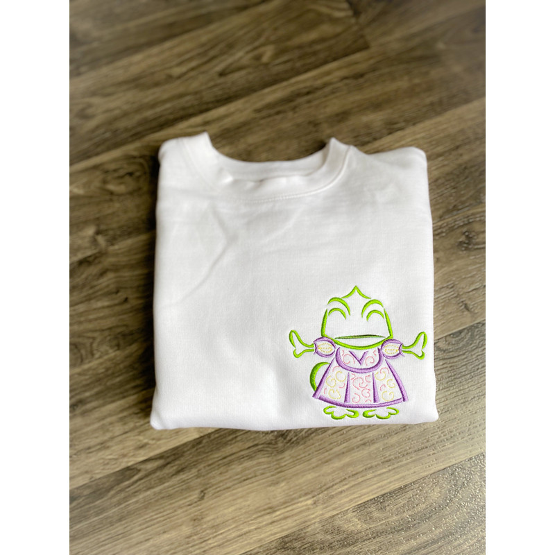 Pascal in Dress Embroidered Sweatshirt  Disney Tangled Embroidered Sweatshirt  Disney World  Disneyland.jpg