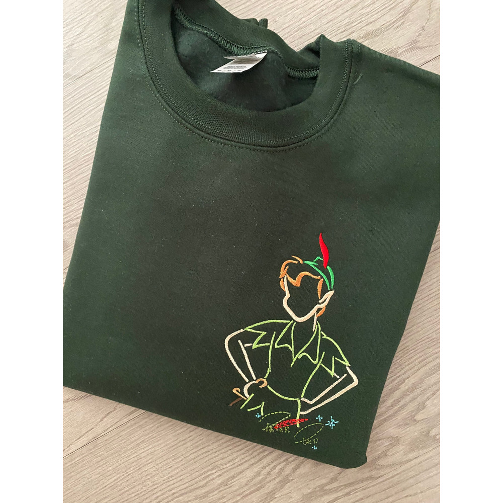 Peter Pan Embroidered Sweatshirt Disney World Disneyland Disney Character Embroidered Sweatshirt.jpg