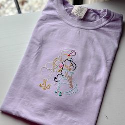 prince ali and jasmine embroidered shirt princess love crewneck disney aladdin embroidered crewneck