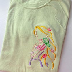 princess rapunzel embroidered t-shirt disney princess embroidered t-shirt disney embroidered shirt