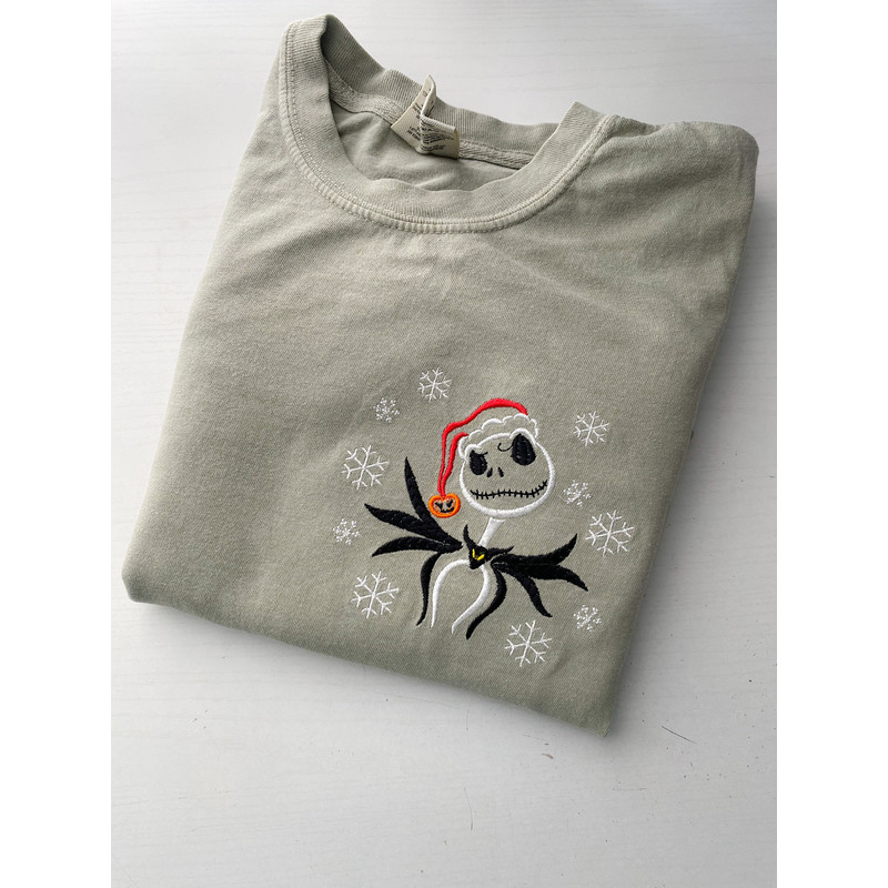 Santa Jack Skellington Embroidered Shirt Disney Christmas Embroidered Shirt Disney Christmas Embroidered Sweatshirt.jpg