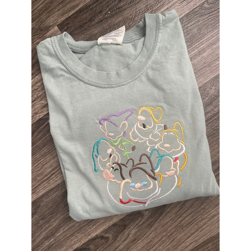 Seven Dwarfs Embroidered T-shirt Disney Snow White Embroidered T-shirt Tank Top Disney World Disneyland Shirt.jpg