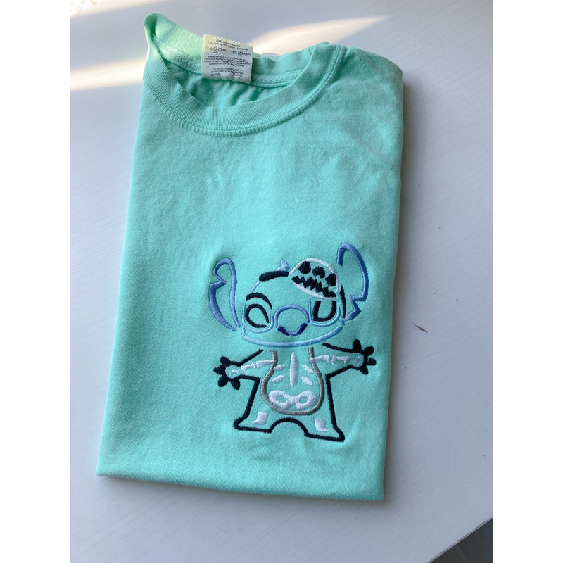 Skeleton Stitch Disney Embroidered Shirt Disney Halloween Embroidered T-Shirt.jpg
