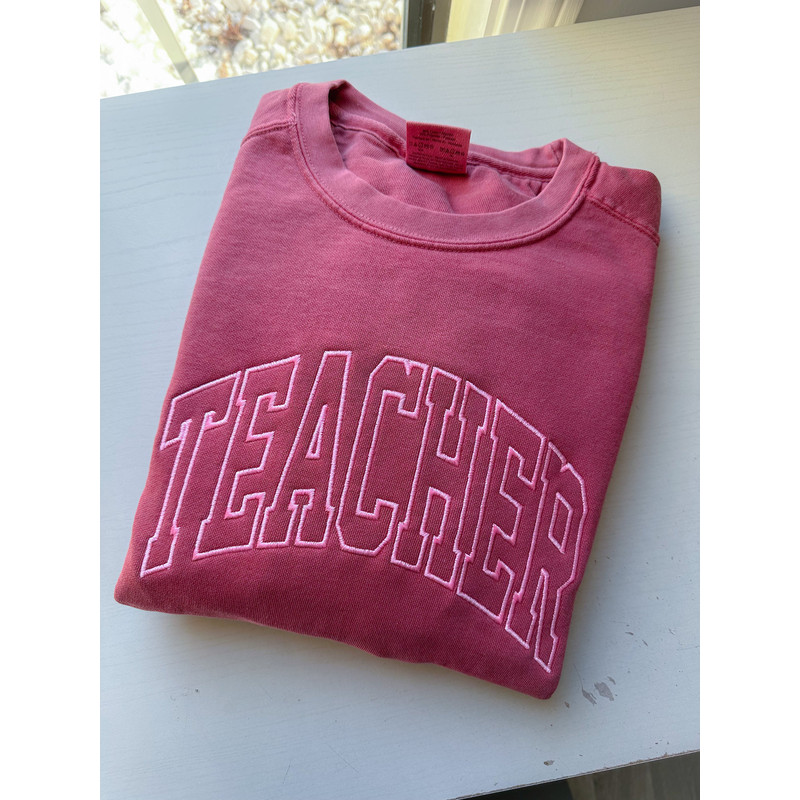 Teacher Embroidered Sweatshirt Embroidered Crewneck Sweatshirt.jpg