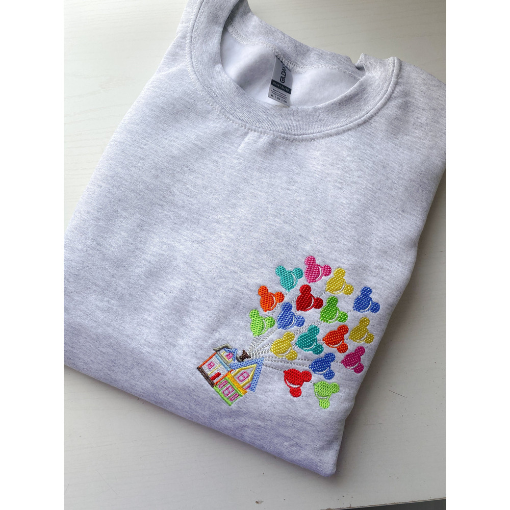 Up House with Mickey Balloons Embroidered Crewneck Disney Up Embroidered Sweatshirt.jpg